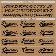 Load image into Gallery viewer, Custom Old Gold Black Hockey Jersey