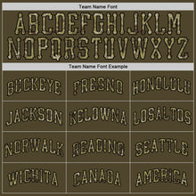 Load image into Gallery viewer, Custom Olive Camo-Black Round Neck Rib-Knit Salute To Service Basketball Jersey