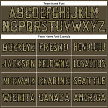 Load image into Gallery viewer, Custom Olive Camo-Black Authentic American Flag Fashion Salute To Service Baseball Jersey