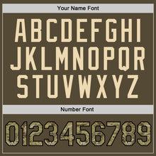 Load image into Gallery viewer, Custom Olive Camo-Black Authentic American Flag Fashion Salute To Service Baseball Jersey