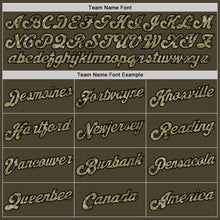 Load image into Gallery viewer, Custom Olive Camo-Black Authentic Throwback Rib-Knit Salute To Service Baseball Jersey Shirt