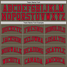 Load image into Gallery viewer, Custom Olive Red-Black Authentic Throwback Salute To Service Basketball Jersey