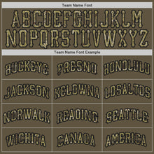 Load image into Gallery viewer, Custom Olive Camo-Black Authentic Throwback Salute To Service Basketball Jersey