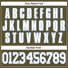 Load image into Gallery viewer, Custom Olive White-Light Blue Authentic Salute To Service Baseball Jersey