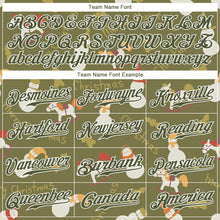 Load image into Gallery viewer, Custom Olive Olive-White Christmas 3D Authentic Salute To Service Baseball Jersey