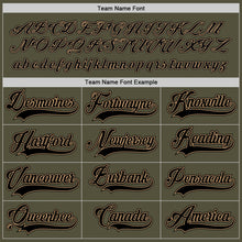 Load image into Gallery viewer, Custom Olive Black-Old Gold Salute To Service Hockey Jersey