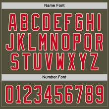 Load image into Gallery viewer, Custom Olive Red-Cream Salute To Service Hockey Jersey