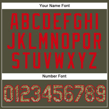 Load image into Gallery viewer, Custom Olive Cmao-Red Authentic Salute To Service Baseball Jersey