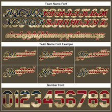 Load image into Gallery viewer, Custom Olive Vintage USA Flag-Old Gold Authentic Throwback Salute To Service Basketball Shorts