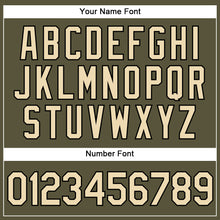 Load image into Gallery viewer, Custom Olive Cream-Black Authentic Salute To Service Baseball Jersey