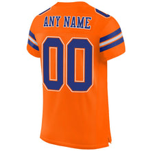 Load image into Gallery viewer, Custom Orange Royal-White Mesh Authentic Football Jersey - Fcustom
