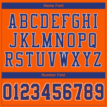Load image into Gallery viewer, Custom Orange Royal-White Mesh Authentic Football Jersey - Fcustom