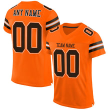 Load image into Gallery viewer, Custom Orange Brown-White Mesh Authentic Football Jersey - Fcustom