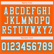 Load image into Gallery viewer, Custom Orange White-Aqua Mesh Authentic Football Jersey - Fcustom