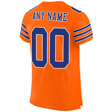 Load image into Gallery viewer, Custom Orange Royal-White Mesh Authentic Football Jersey - Fcustom
