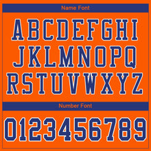 Load image into Gallery viewer, Custom Orange Royal-White Mesh Authentic Football Jersey - Fcustom