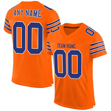 Load image into Gallery viewer, Custom Orange Royal-White Mesh Authentic Football Jersey - Fcustom