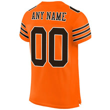 Load image into Gallery viewer, Custom Orange Brown-White Mesh Authentic Football Jersey - Fcustom
