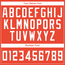 Load image into Gallery viewer, Custom Orange White Round Neck Suit Basketball Jersey - Fcustom