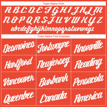 Load image into Gallery viewer, Custom Orange White Round Neck Suit Basketball Jersey - Fcustom