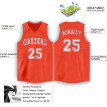 Load image into Gallery viewer, Custom Orange White V-Neck Basketball Jersey - Fcustom