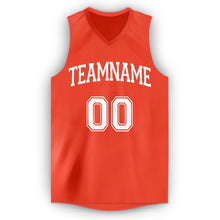 Load image into Gallery viewer, Custom Orange White V-Neck Basketball Jersey - Fcustom