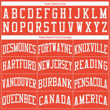 Load image into Gallery viewer, Custom Orange White Round Neck Basketball Jersey - Fcustom