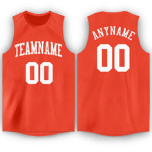 Load image into Gallery viewer, Custom Orange White Round Neck Basketball Jersey - Fcustom