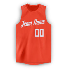 Load image into Gallery viewer, Custom Orange White Round Neck Basketball Jersey - Fcustom