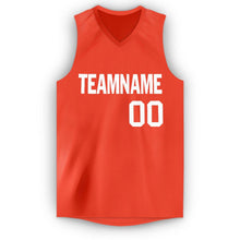 Load image into Gallery viewer, Custom Orange White V-Neck Basketball Jersey - Fcustom