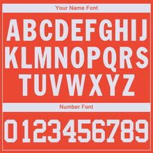 Load image into Gallery viewer, Custom Orange White V-Neck Basketball Jersey - Fcustom