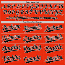 Load image into Gallery viewer, Custom Orange Black-White Authentic Baseball Jersey