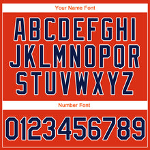 Load image into Gallery viewer, Custom Orange Navy-White Authentic Throwback Rib-Knit Baseball Jersey Shirt