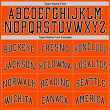 Load image into Gallery viewer, Custom Orange Black-White Authentic Baseball Jersey