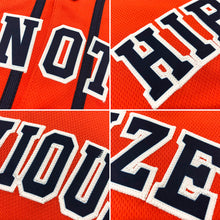 Load image into Gallery viewer, Custom Orange Black-White Authentic Baseball Jersey