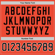 Load image into Gallery viewer, Custom Orange Black-White Round Neck Rib-Knit Basketball Jersey