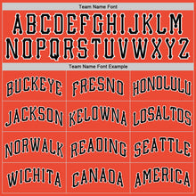 Load image into Gallery viewer, Custom Orange Black-White Round Neck Rib-Knit Basketball Jersey