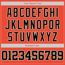 Load image into Gallery viewer, Custom Orange Black-Cream Round Neck Rib-Knit Basketball Jersey