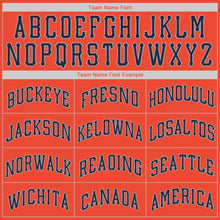 Load image into Gallery viewer, Custom Stitched Orange Navy-Gray Sports Pullover Sweatshirt Hoodie