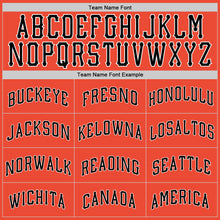 Load image into Gallery viewer, Custom Orange Black-White Authentic Throwback Rib-Knit Baseball Jersey Shirt