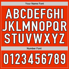Load image into Gallery viewer, Custom Orange White-Black Authentic Baseball Jersey