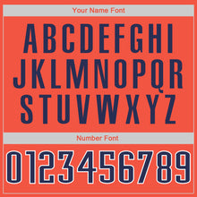 Load image into Gallery viewer, Custom Orange Navy-White Authentic Throwback Basketball Jersey