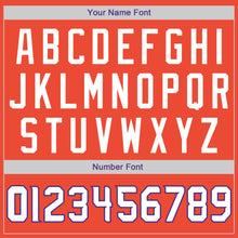 Load image into Gallery viewer, Custom Orange White-Purple Authentic Throwback Basketball Jersey