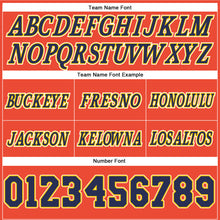 Load image into Gallery viewer, Custom Orange Navy-Gold Authentic Throwback Basketball Shorts