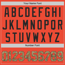 Load image into Gallery viewer, Custom Orange Camo-Old Gold Authentic Throwback Basketball Jersey