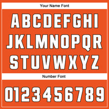 Load image into Gallery viewer, Custom Orange White-Brown Mesh Authentic Throwback Football Jersey