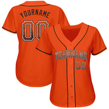 Load image into Gallery viewer, Custom Orange Black-White Authentic Drift Fashion Baseball Jersey