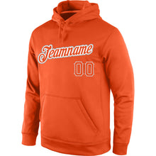 Load image into Gallery viewer, Custom Stitched Orange Orange-Gray Sports Pullover Sweatshirt Hoodie