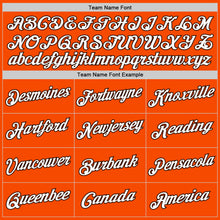 Load image into Gallery viewer, Custom Stitched Orange White-Brown Sports Pullover Sweatshirt Hoodie