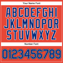 Load image into Gallery viewer, Custom Orange Black Pinstripe Royal-White Authentic Basketball Jersey